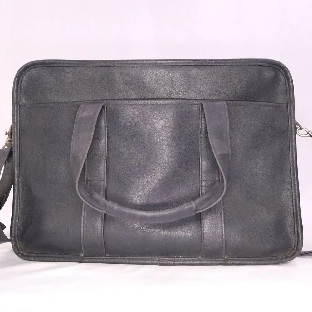 Laptop Bag Case with Handles Removable Shoulder Strap Black Leeds
